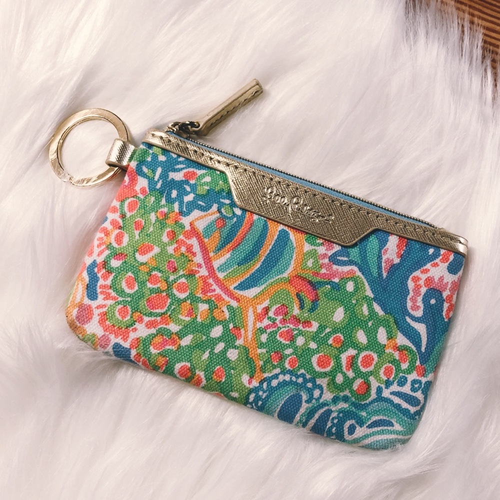 nwot lilly pulitzer lovers coral key id holder